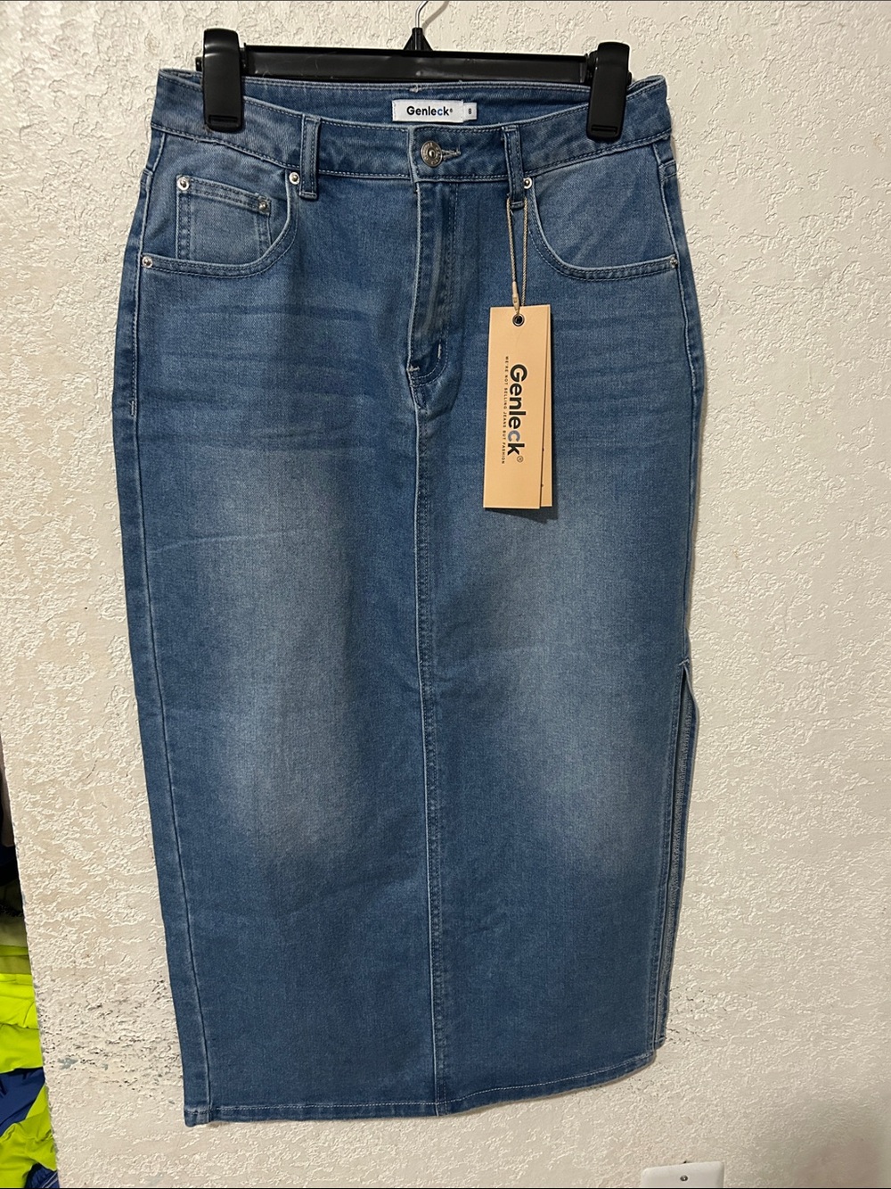 Women’s Blue Denim Midi Skirt